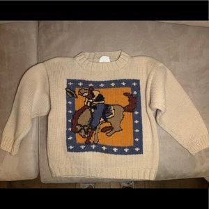 Boys bull riding sweater